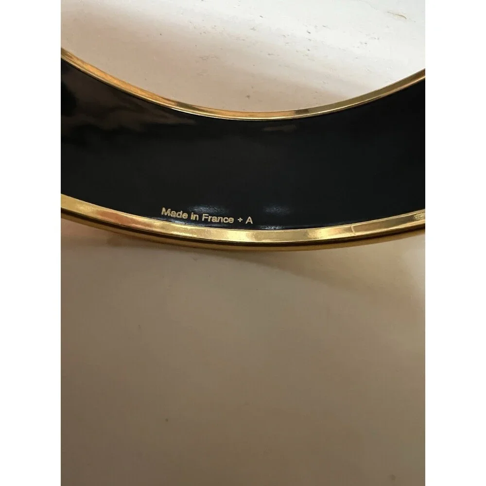 Hermes Brides de Gala White/Gold Bangle Bracelet Made In France